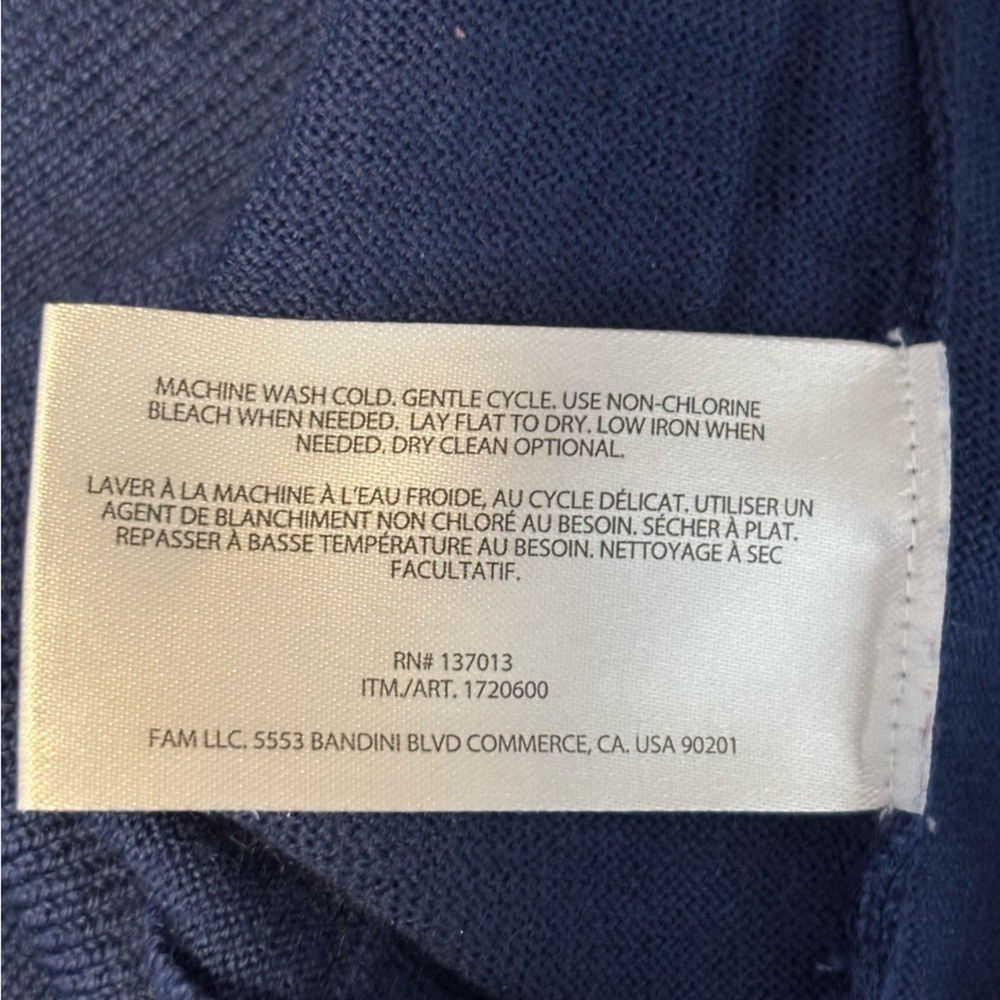 Banana Republic 100% Merino Wool V Neck Sweater Medium Blue Small - Long Sleeves - Picture 7 of 8